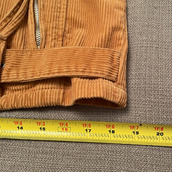 Forever 21 Los Angeles Fall Corduroy Bomber Zip Jacket Small Camel Color - Picture 8 of 13